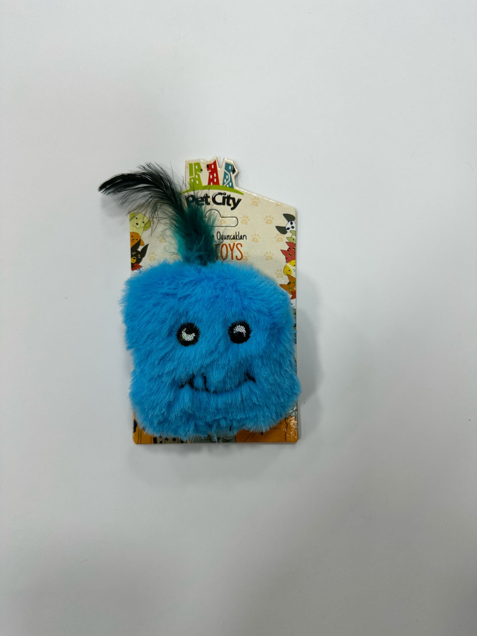 Tüylü Peluş Hışırtılı Kedi Oyuncağı – Sevimli Yüz Detaylı - Görsel 2
