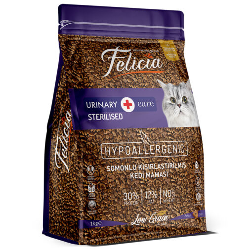 Felicia Somonlu Az Tahıllı Hypoallergenic Kısırlaştırılmış Kedi Maması 1 KG