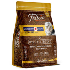 Felicia Tavuklu Az Tahıllı Hypoallergenic Kısırlaştırılmış Kedi Maması 1 KG