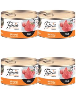 Felicia Tahılsız Sterilised Biftek Filetolu Yaş Kedi Maması 85 GR X 4 ADET