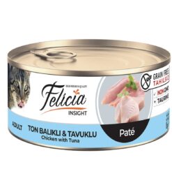 Alternative view of 🐾 Felicia Tahılsız 85 gr Ton Balıklı & Tavuklu Kıyılmış Yaş Kedi Maması 4 adet